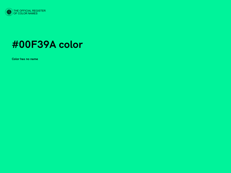 #00F39A color image