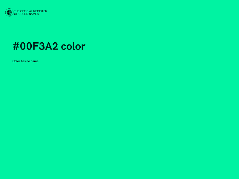 #00F3A2 color image