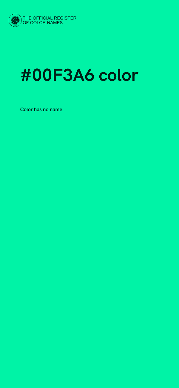 #00F3A6 color image