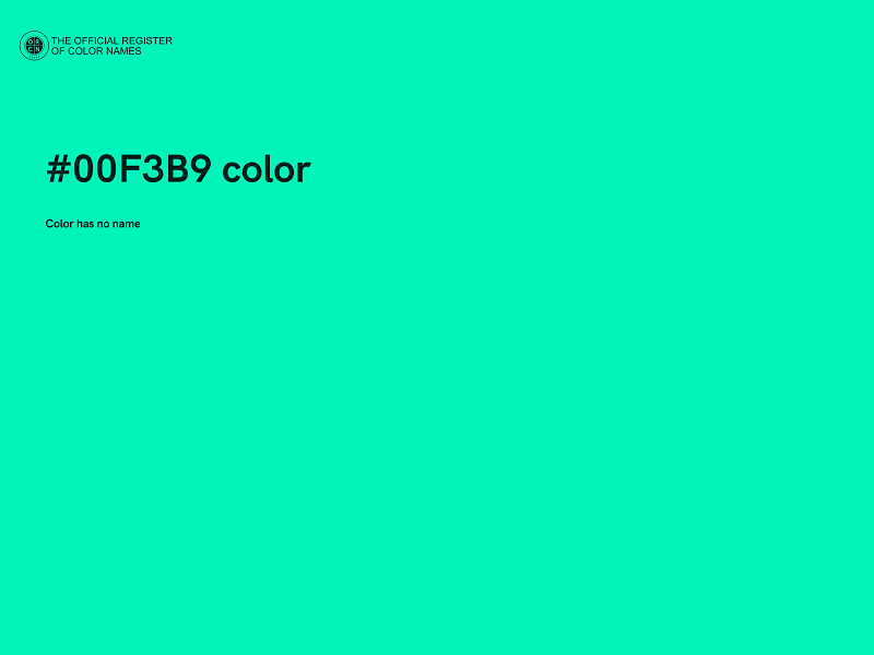 #00F3B9 color image