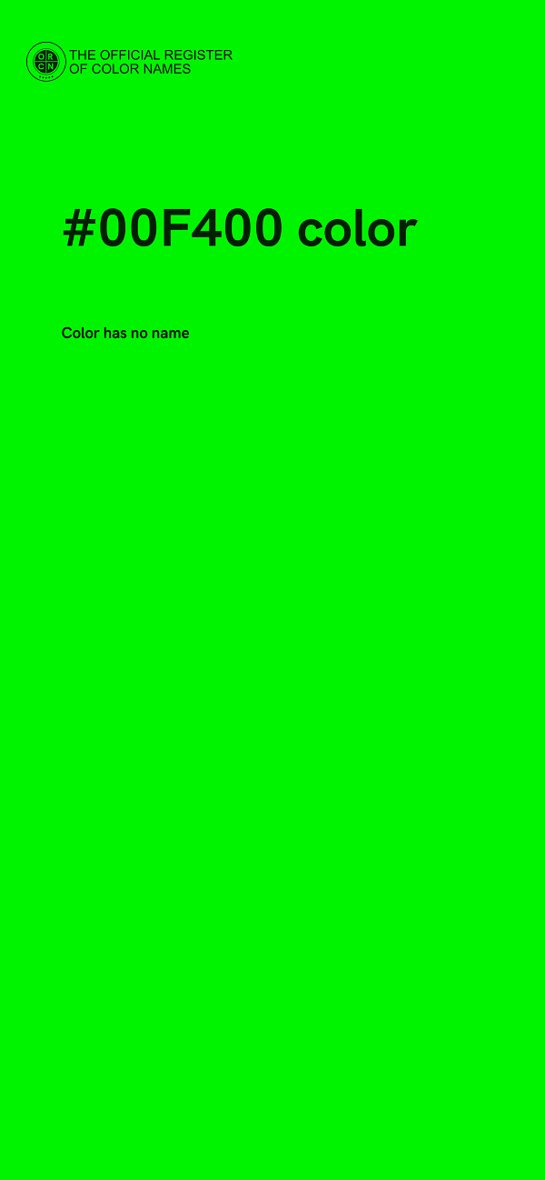 #00F400 color image