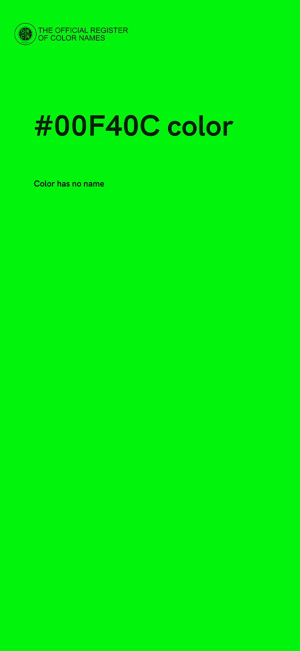 #00F40C color image