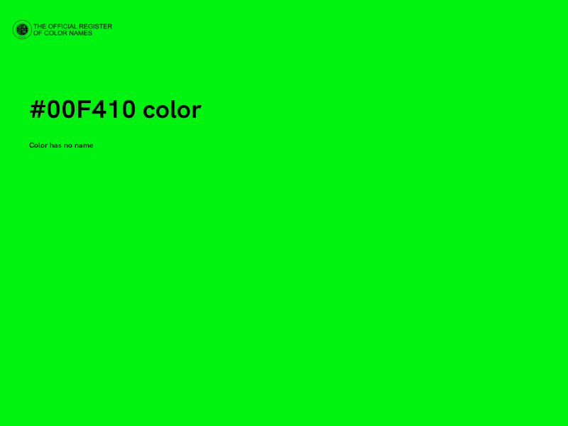 #00F410 color image