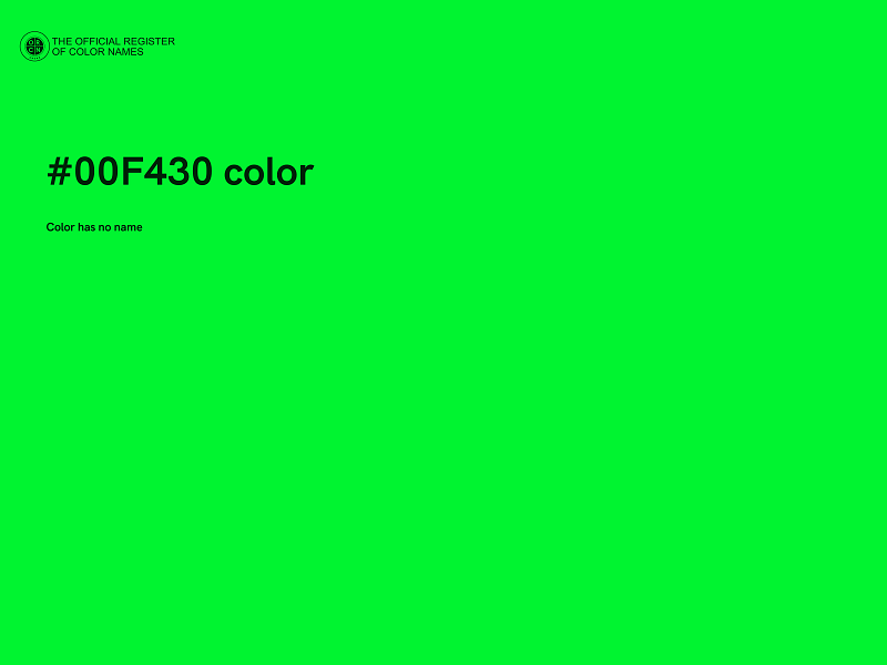 #00F430 color image