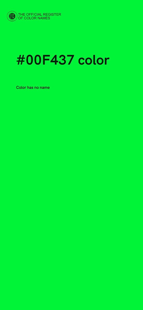 #00F437 color image