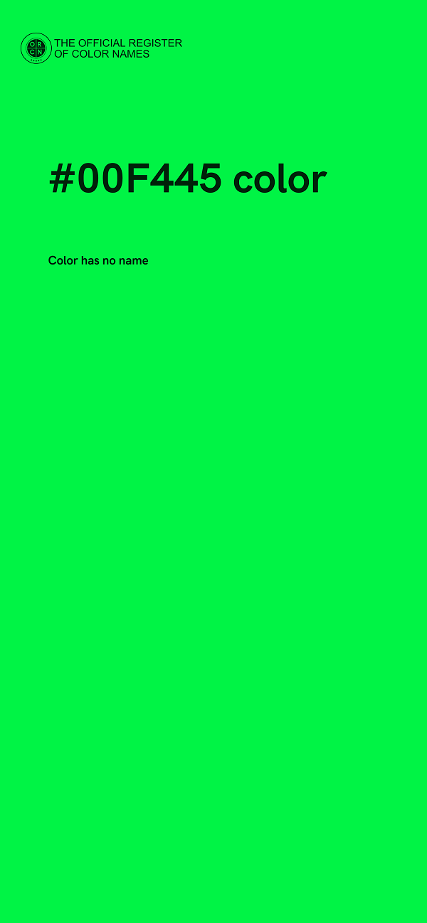 #00F445 color image