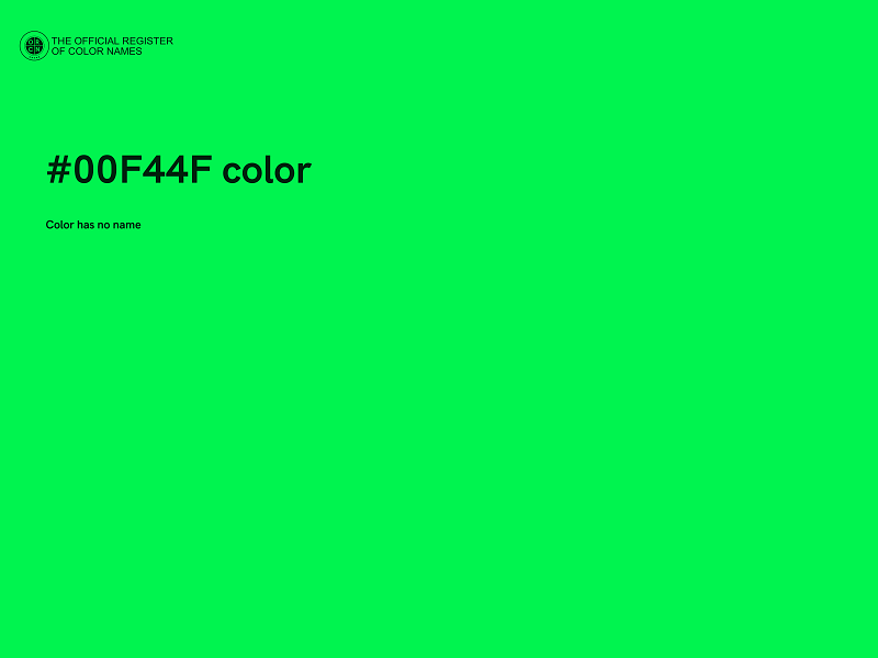 #00F44F color image