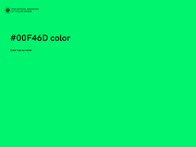 #00F46D color image