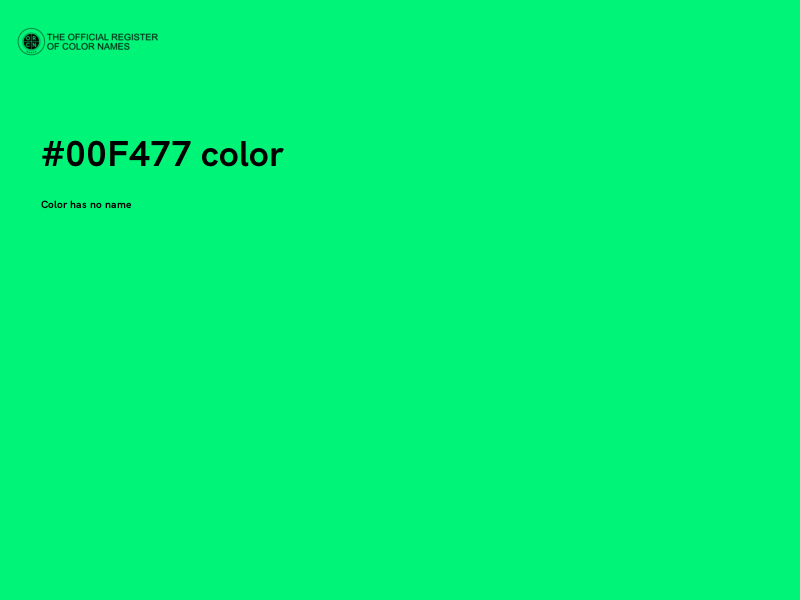 #00F477 color image