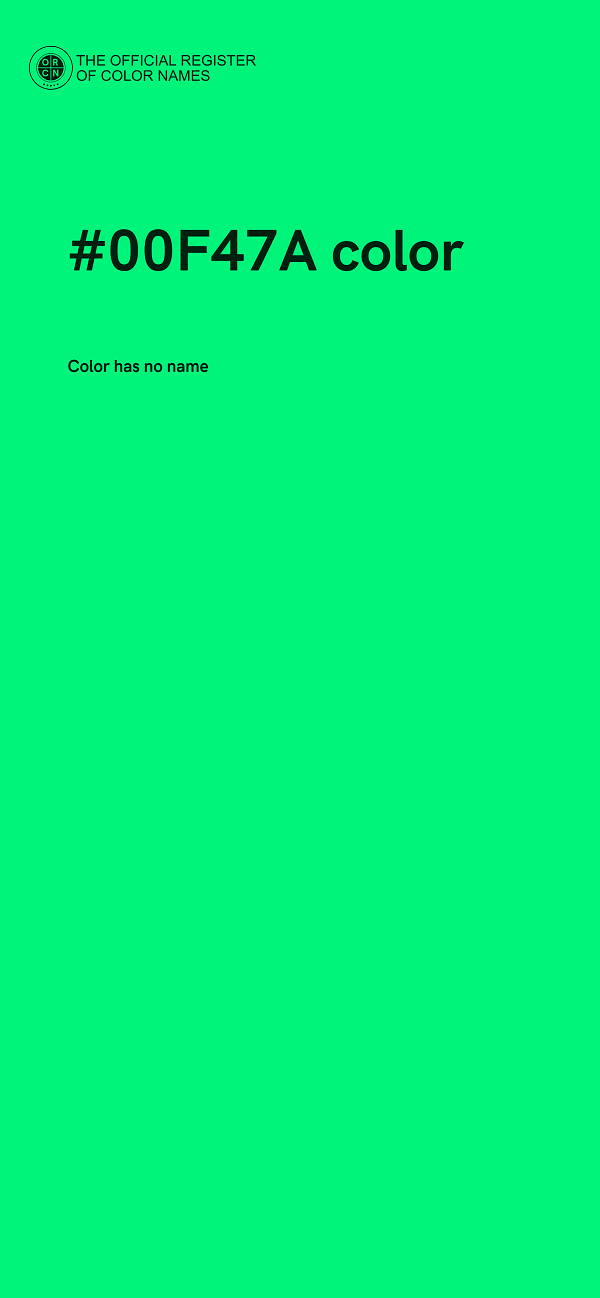 #00F47A color image