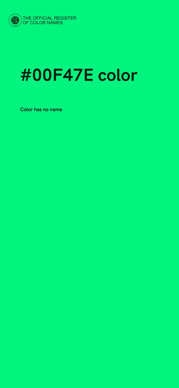 #00F47E color image