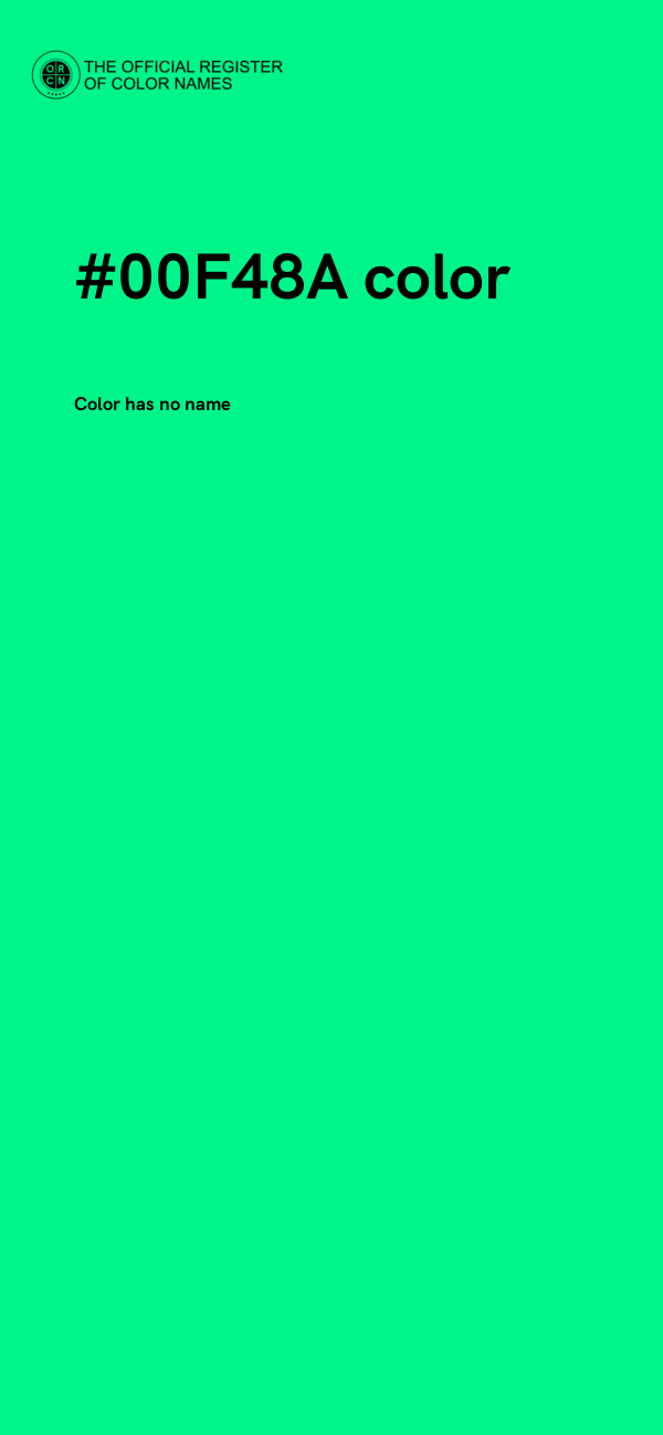 #00F48A color image