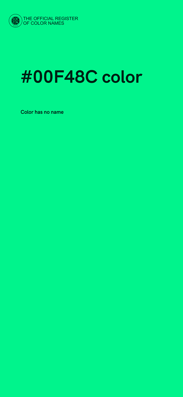 #00F48C color image