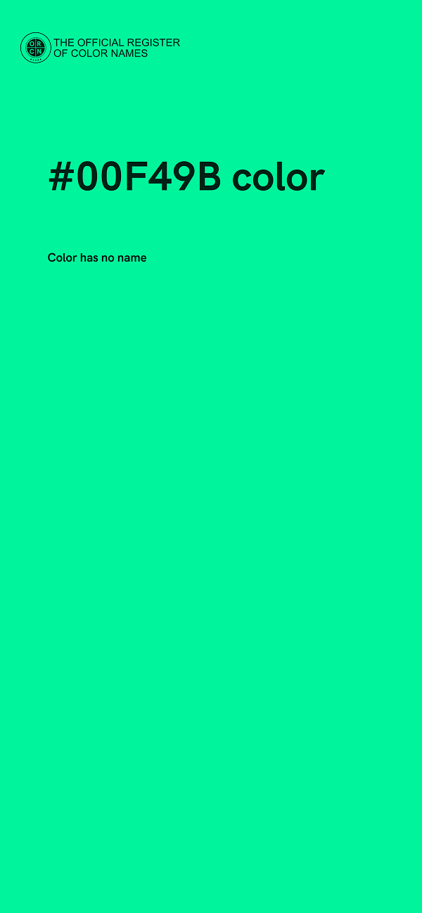 #00F49B color image