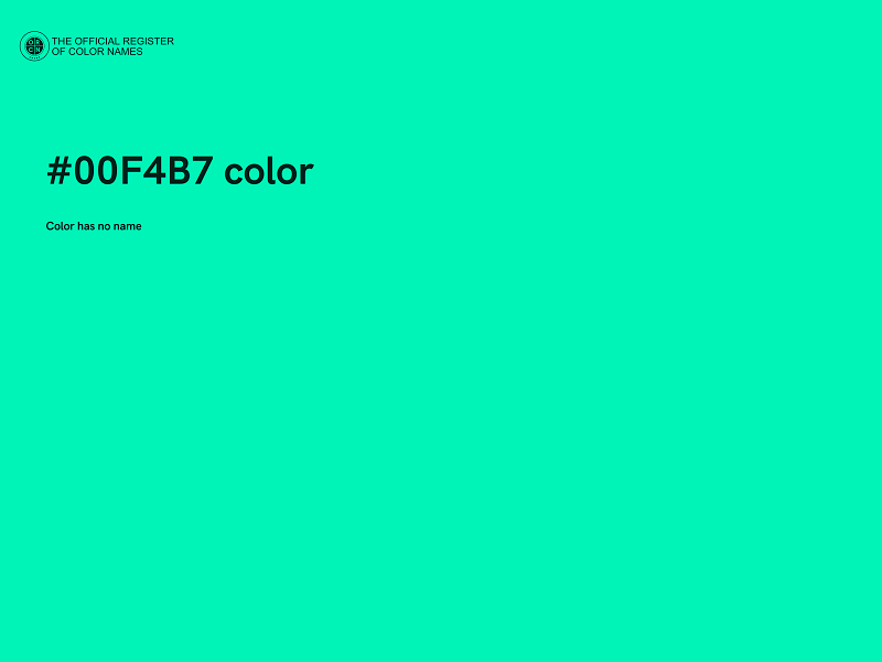 #00F4B7 color image