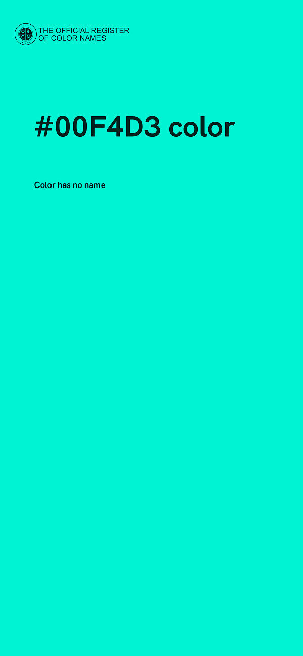 #00F4D3 color image