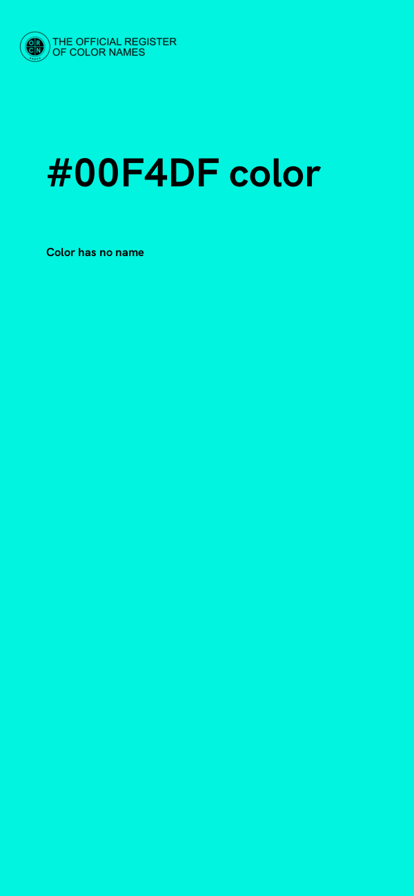 #00F4DF color image