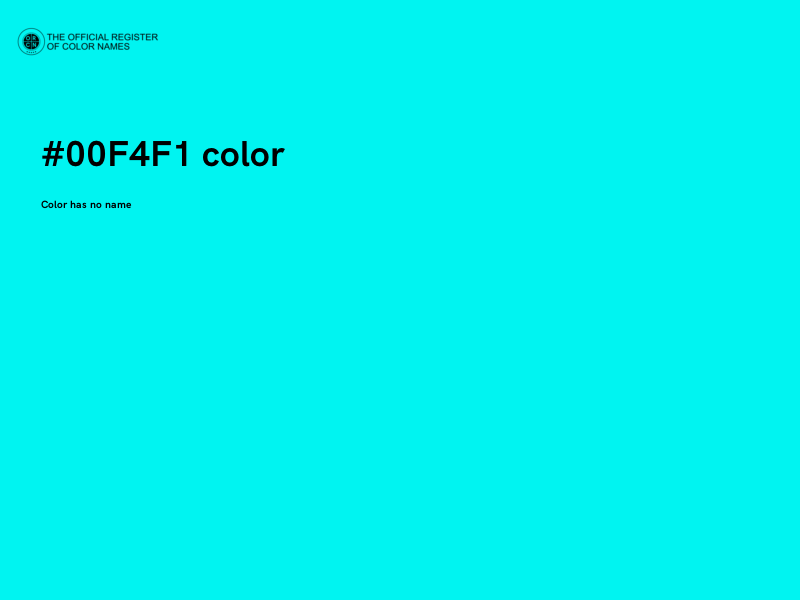 #00F4F1 color image