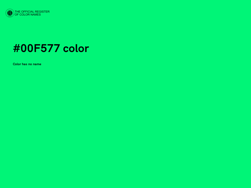 #00F577 color image