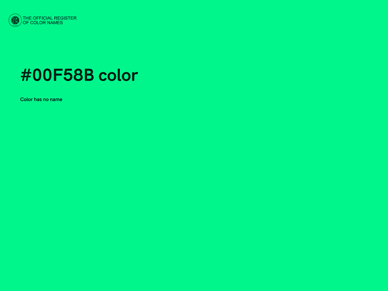 #00F58B color image