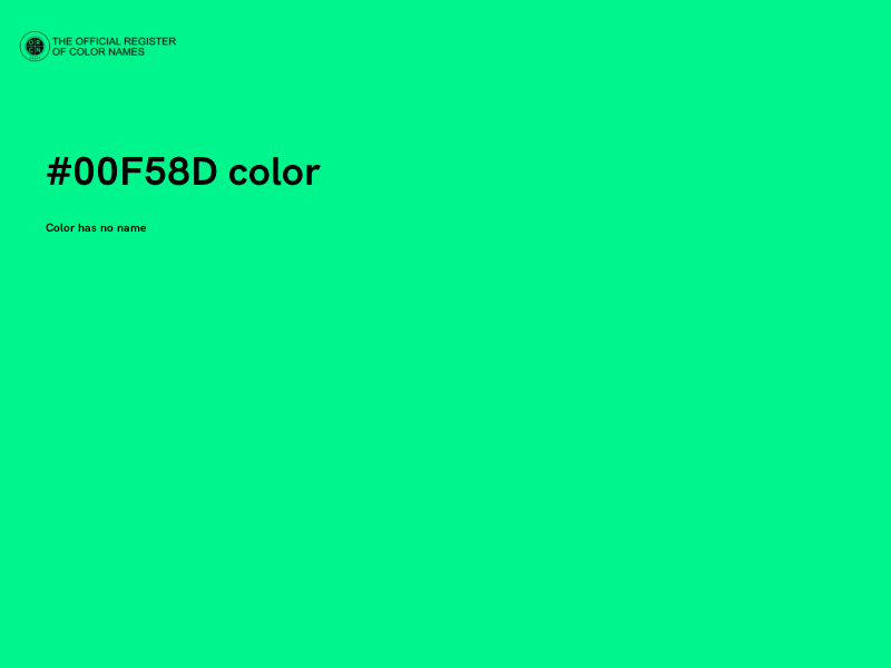 #00F58D color image