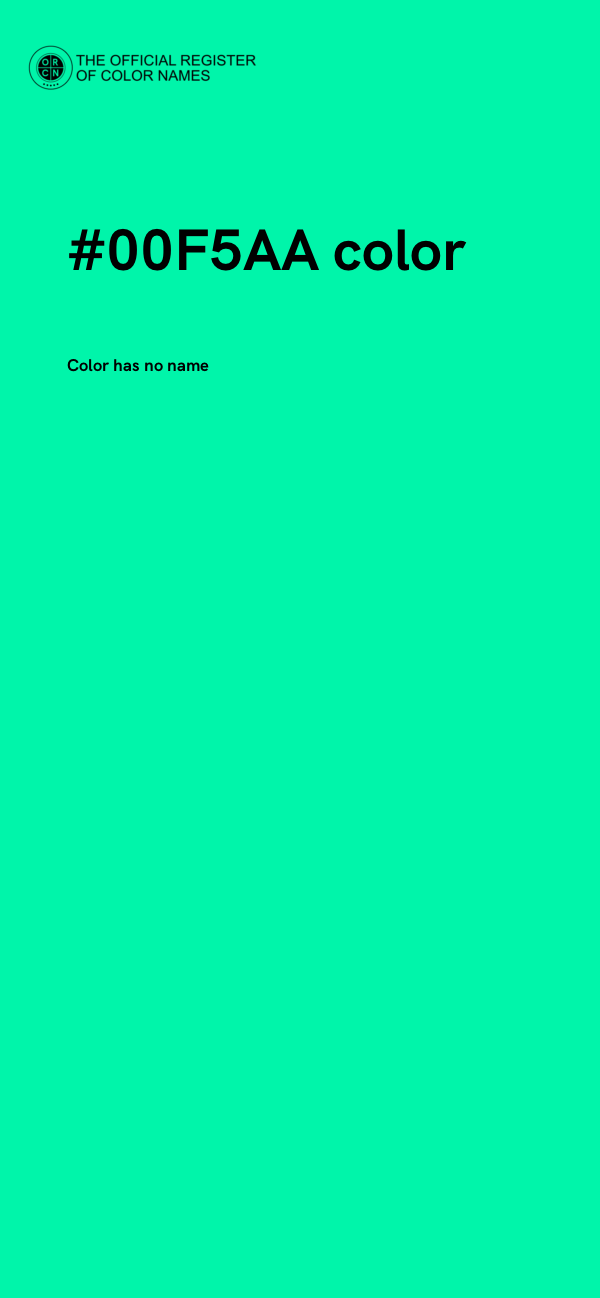 #00F5AA color image