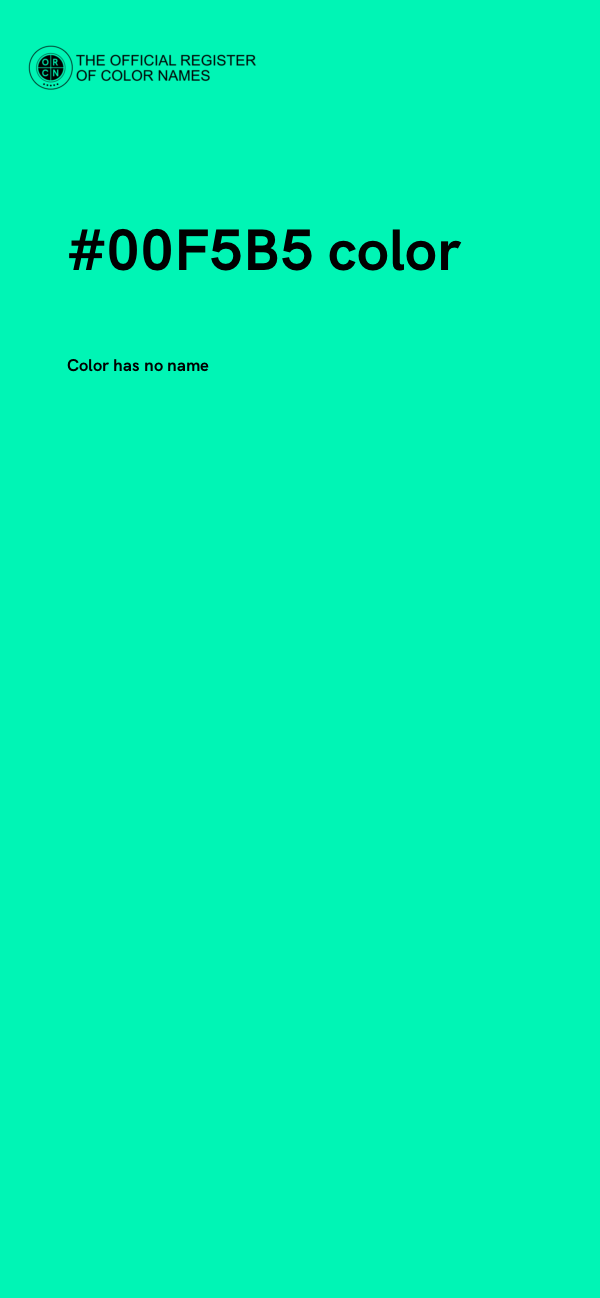 #00F5B5 color image