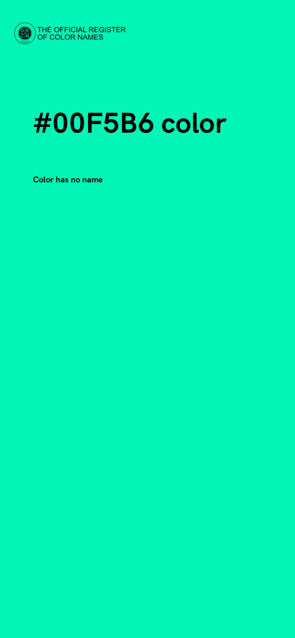 #00F5B6 color image