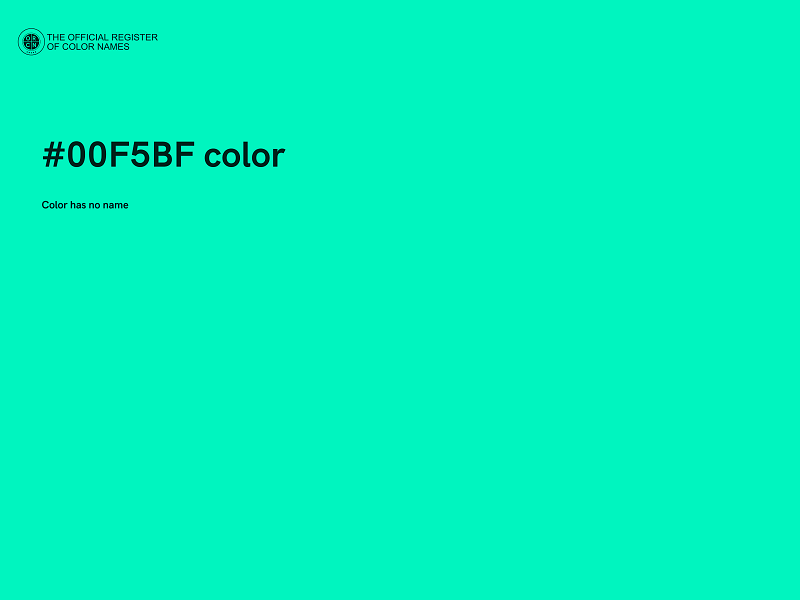 #00F5BF color image