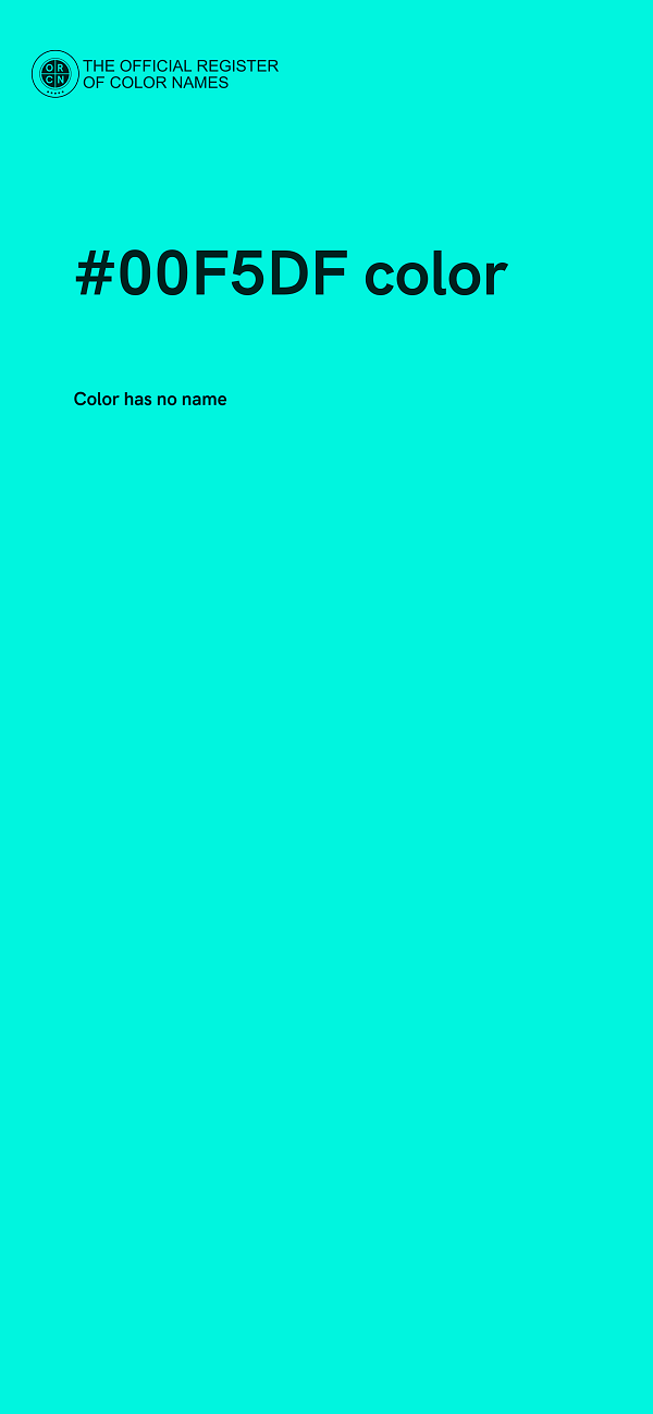 #00F5DF color image