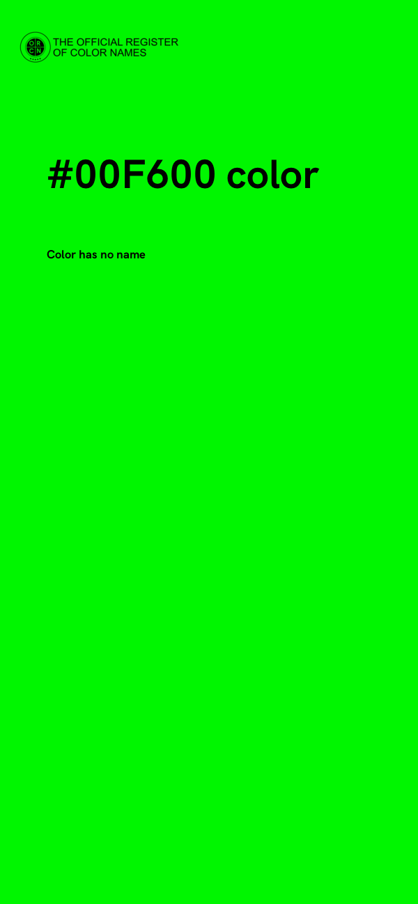 #00F600 color image