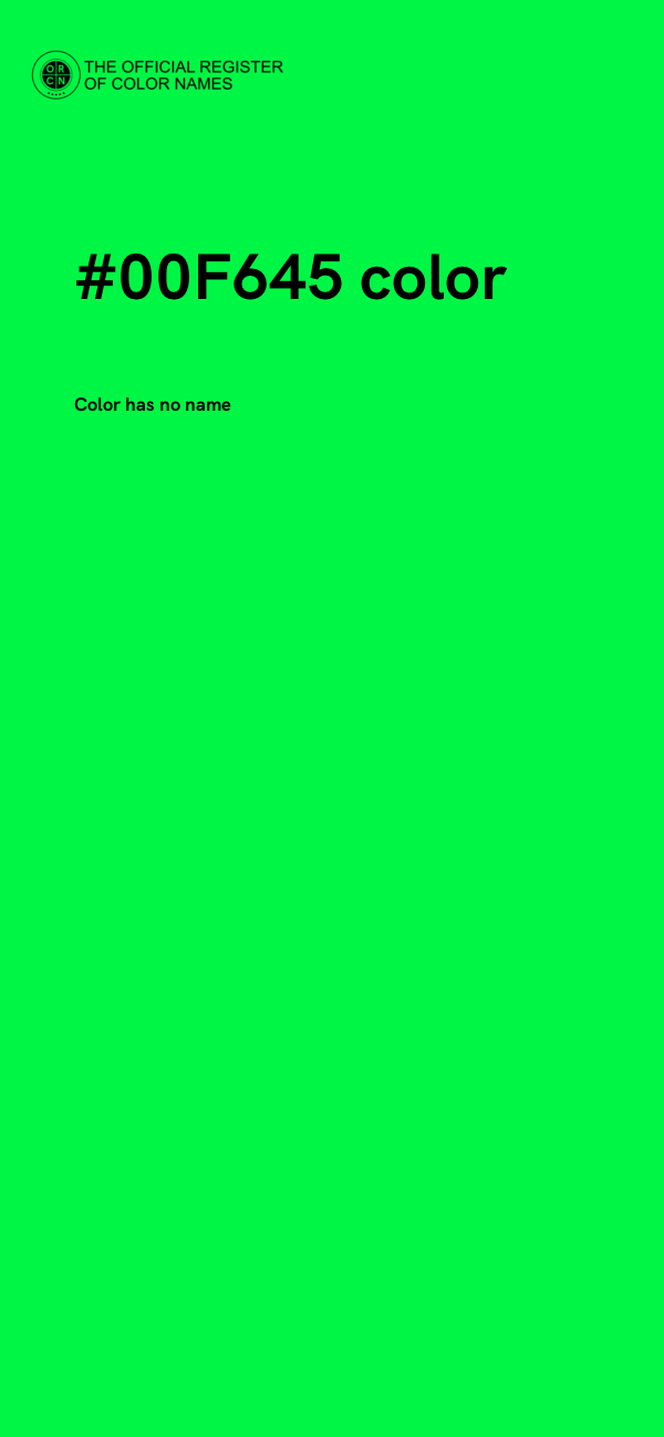 #00F645 color image