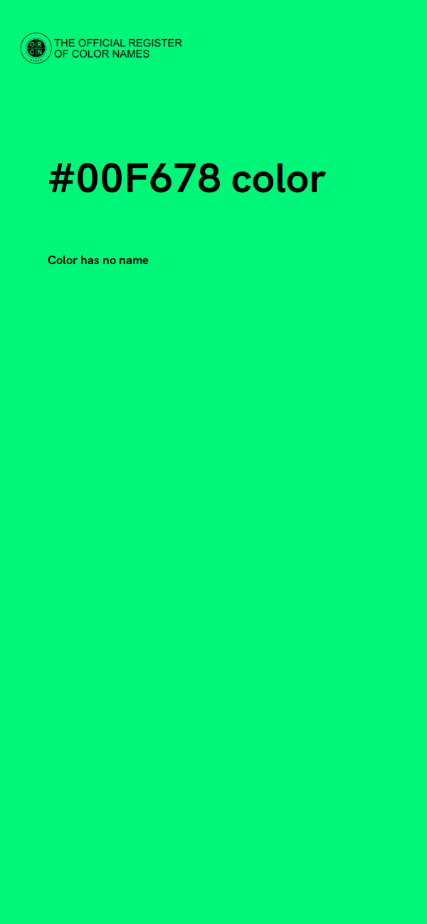 #00F678 color image