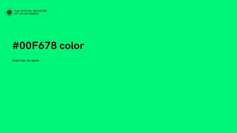 #00F678 color image