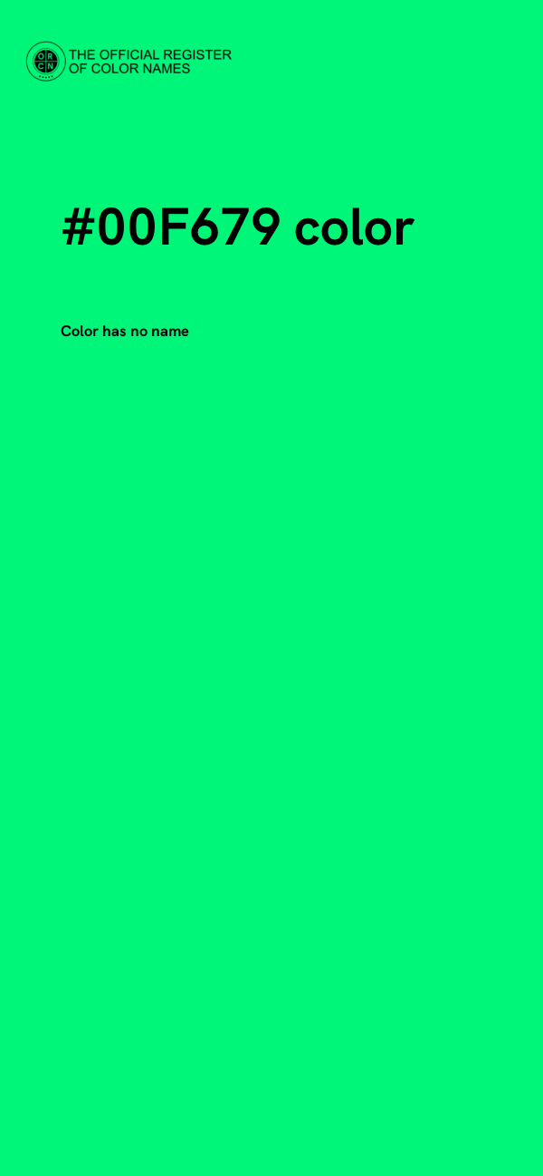 #00F679 color image