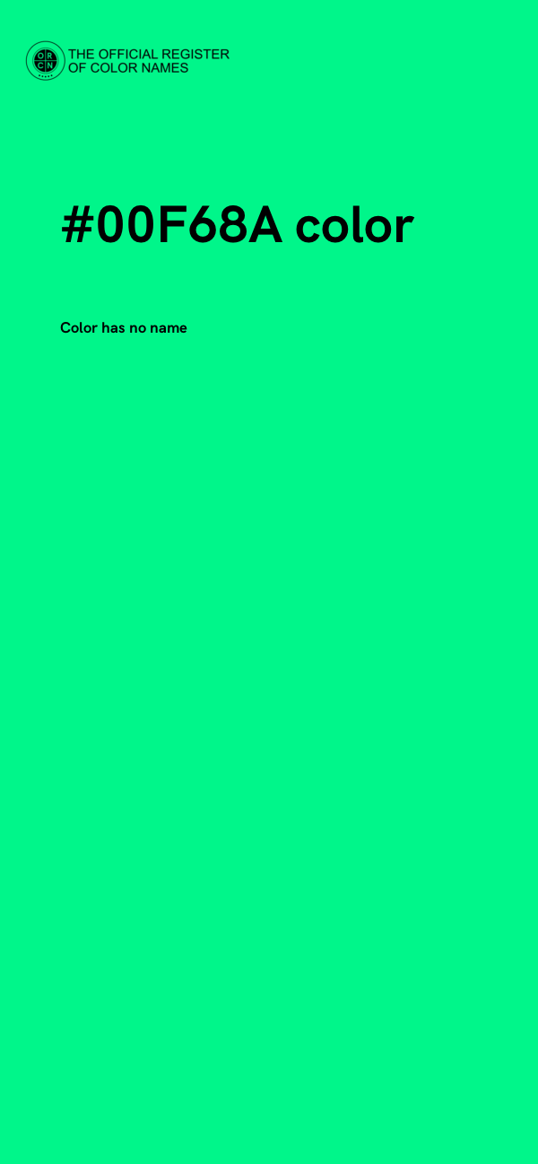 #00F68A color image