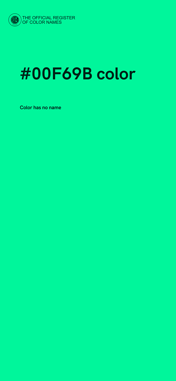 #00F69B color image