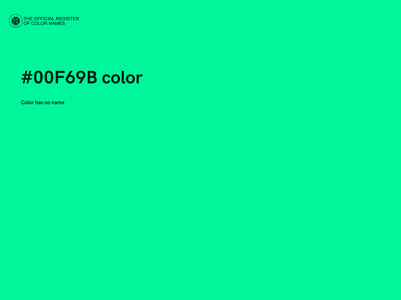 #00F69B color image