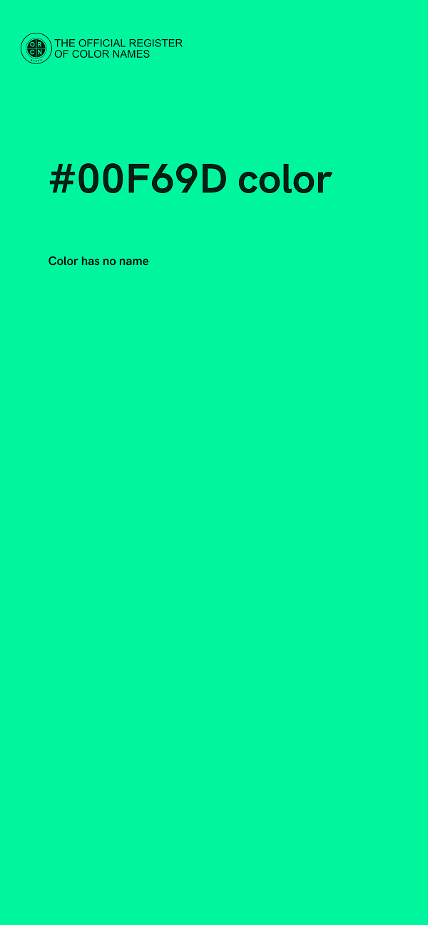 #00F69D color image