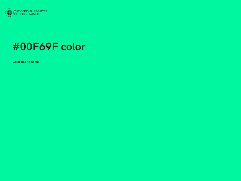 #00F69F color image