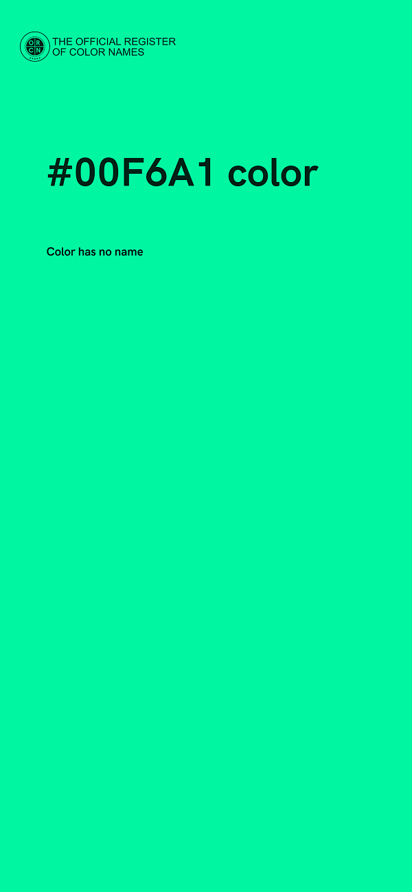 #00F6A1 color image
