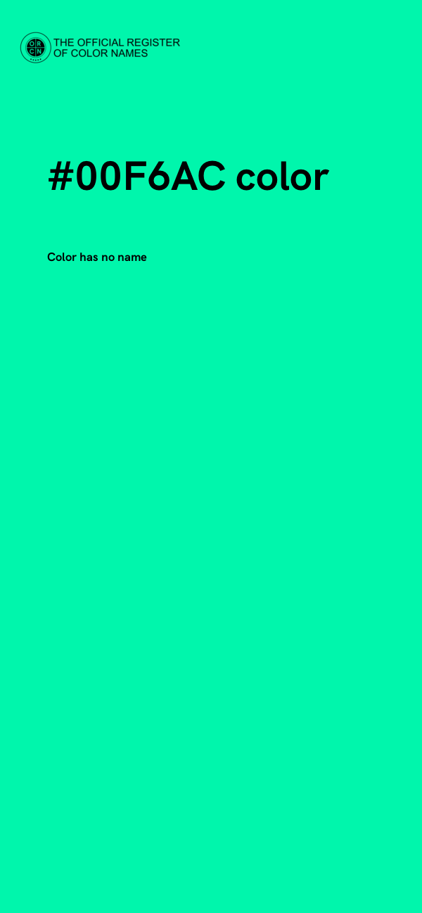#00F6AC color image