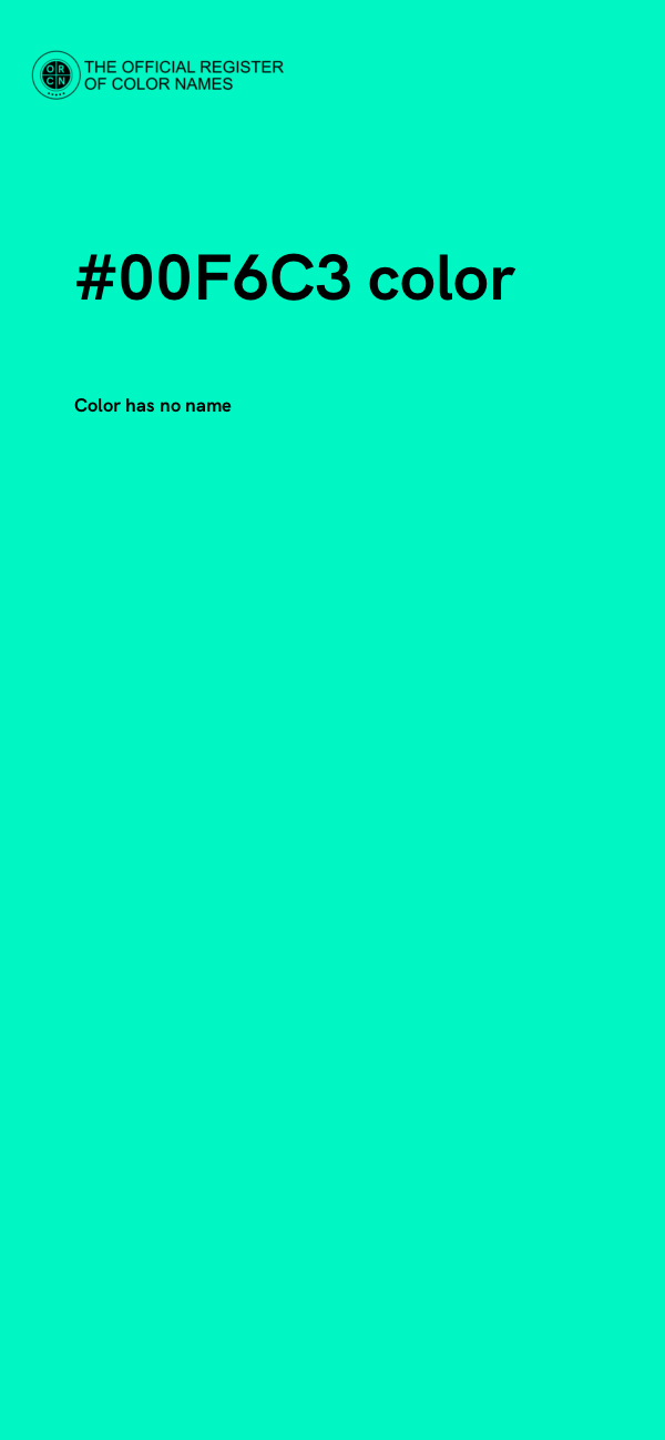 #00F6C3 color image