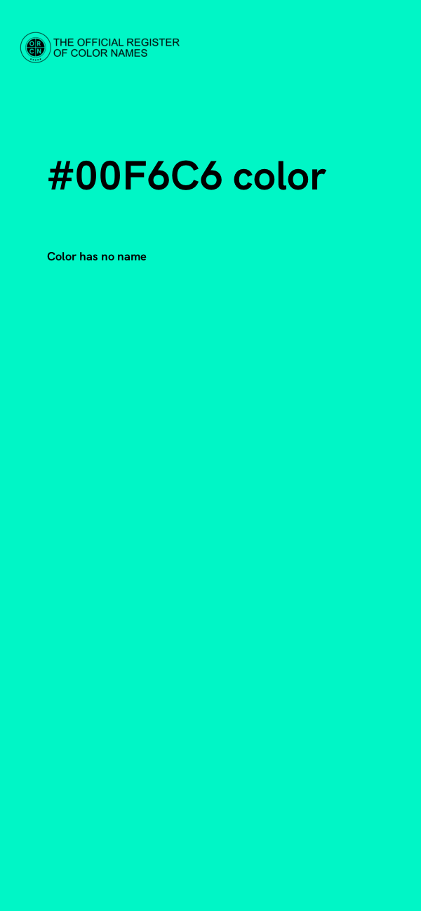 #00F6C6 color image