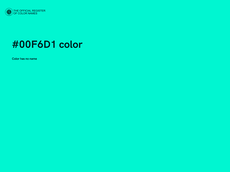 #00F6D1 color image