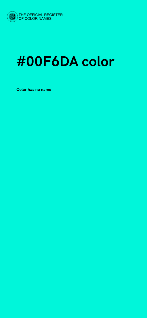 #00F6DA color image