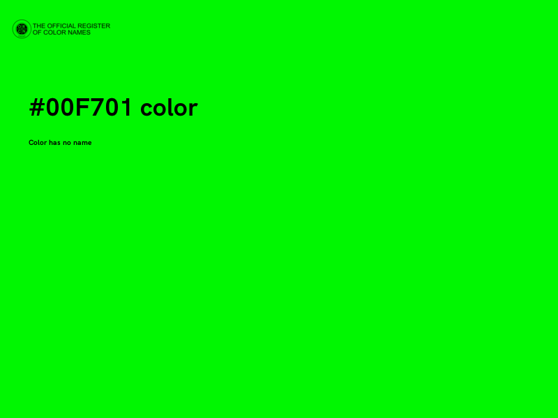 #00F701 color image