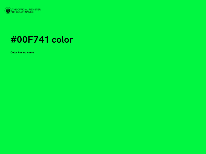 #00F741 color image
