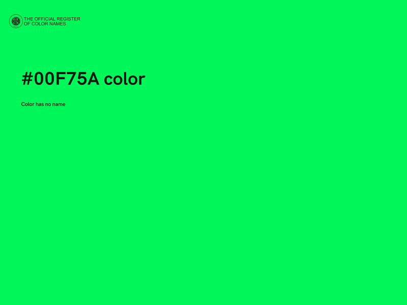 #00F75A color image