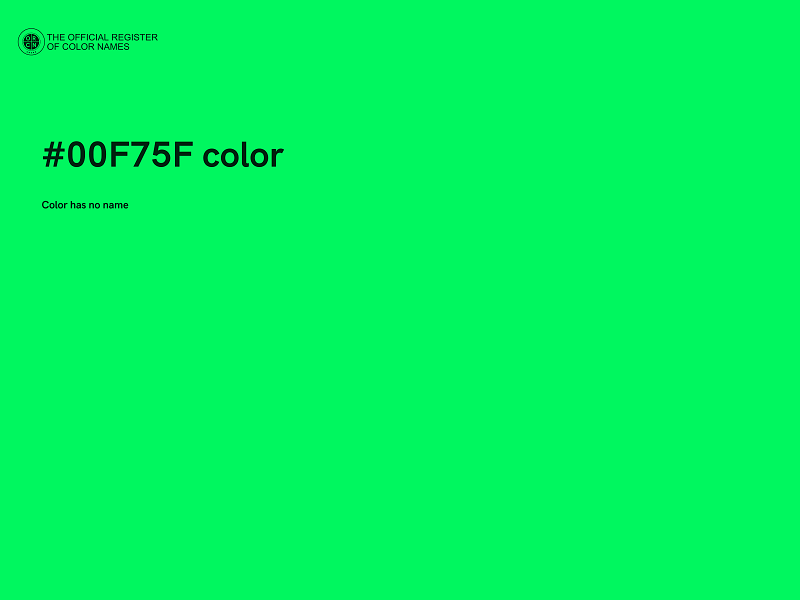 #00F75F color image